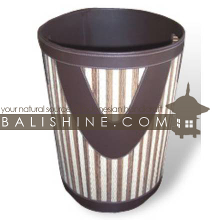 Balishine: Your natural source of indonesian handicraft presents in its Home Decor collection the Laundry Boxe Set Of 2:11JAS432790:This set of 3 laundries boxes is produced in Indonesia made from vinyl and coconut leaf.  Chocolate and natural color