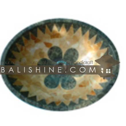 Balishine: Your natural source of indonesian handicraft presents in its Home Decor collection the Natural Stone Resin Sink :11DIV127:This sink is produced in Indonesia made from resin with the green and gold lime natural stone  
