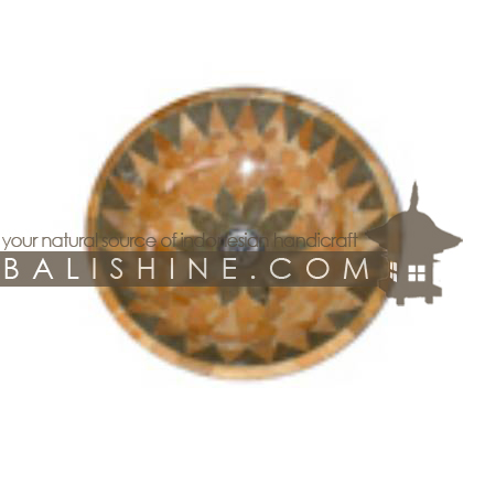 Balishine: Your natural source of indonesian handicraft presents in its Home Decor collection the Natural Stone Resin Sink:11DIV19:This sink is produced in Indonesia made from resin with green and natural stone  