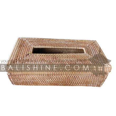 Balishine: Your natural source of indonesian handicraft presents in its Home Decor collection the Ate Tissue Box:12RAS47457:This rectangular tissue box is produced in Bali in the village of karangasem and his made from the smaller rattan called 