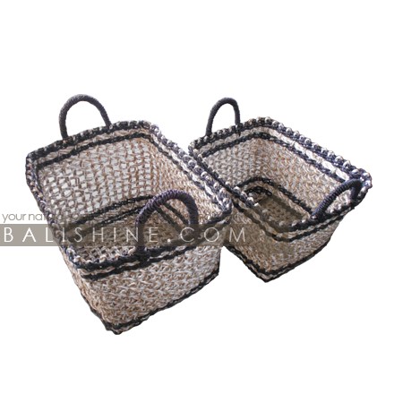 Balishine: Your natural source of indonesian handicraft presents in its Home Decor collection the Mendong Grass Basket:12DEK368713:This natural basket is made in Bali from mendong grass.  