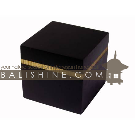 Balishine: Your natural source of indonesian handicraft presents in its Home Decor collection the Square Box:12KAL4459:This square box is produced in Bali made from teak wood with the skin of white coconut shell.  