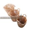 balishine This set of 3 baskets is made in Bali from waterhyacinth grass.