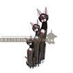 balishine This decorative cat statue is a handicraft of Bali made from albasia wood.
