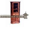balishine This corner cabinet is produced in indonesia, made from teak wood and glasses. It has 1 drawer and 2 doors.