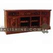 balishine This console is produced in indonesia, made from teak wood and glasses. It has 2 doors and 4 drawers.