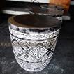 balishine This beautiful stool is made in Bali, Indonesia, from natural palm wood. Top is made with natural suar wood. Handmade carving side with primitiv motif.