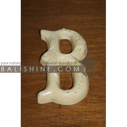 Balishine: Your natural source of indonesian handicraft presents in its Home Decor collection the Letter:17AGG506132:This letter hanging decoration is produced in Bali made from ceramic.   Same as picture
