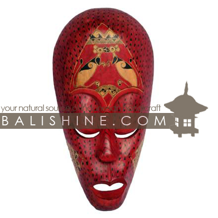 Balishine: Your natural source of indonesian handicraft presents in its Home Decor collection the Mask Lombok:17CIK471585:This mask is a handicraft of Lombok made from mahogany wood.  