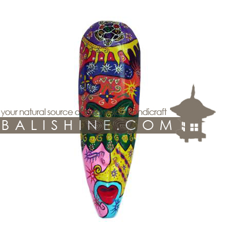 Balishine: Your natural source of indonesian handicraft presents in its Home Decor collection the Mask Mix:17KAG47431:This mask mix is a handicraft of Bali made from albesia wood.  Full color