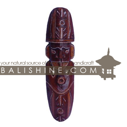 Balishine: Your natural source of indonesian handicraft presents in its Home Decor collection the Mask Mix:17MUL472608:This totem mask is a handicraft of Bali made from albesia wood.  