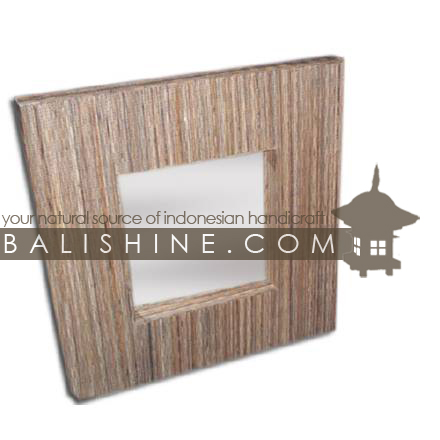 Balishine: Your natural source of indonesian handicraft presents in its Home Decor collection the Mirror:17JAS123252:This square mirror is a handicraft of Bali made from coconut root.  Natural color