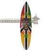 balishine This decorative surf board is made from jempinis wood with hairbrush color finishing.