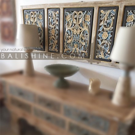 Balishine: Your natural source of indonesian handicraft presents in its Home Decor collection the Wall Panel:17OSC507824:This beautiful wall panel is made from old teak wood with full carving.  