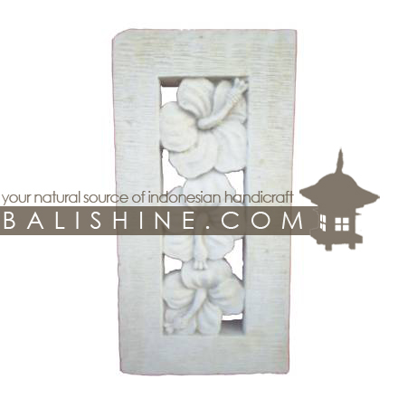 Balishine: Your natural source of indonesian handicraft presents in its Outdoor collection the Stone Frame:211LAB3662:This stone frame is produced in Indonesia, made from lime stone.  white color