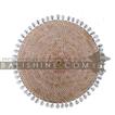 balishine This round placemate is  produced in the island of Lombok . This handicraft is made from rattan weaving with shell.
