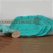 balishine This beautiful set of 4 platters is made from albasia wood with carving. Turquoise colour on photo.