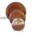 balishine This set of 3 platters is produced in Bali from teracota with painting glass mosaic finishing.