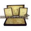 balishine These 4 trays are produced in Bali made from teak wood with the skin of white coconut shell mosaic.