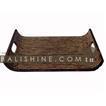 balishine This tray is produced in Bali made from plywood and the matting of white and black coconut shell mosaic.