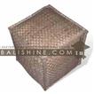balishine This square pouf stool is produced in Bali made from the matting of natural water hyacinth with capok inside.