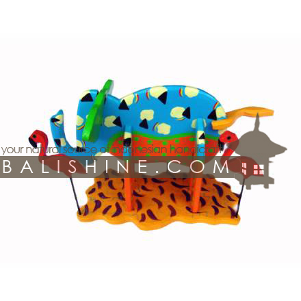Balishine: Your natural source of indonesian handicraft presents in its Various collection the Puzzle:415BAL8628:This elephant puzzle is produced in Bali made from albesia wood.  Full color